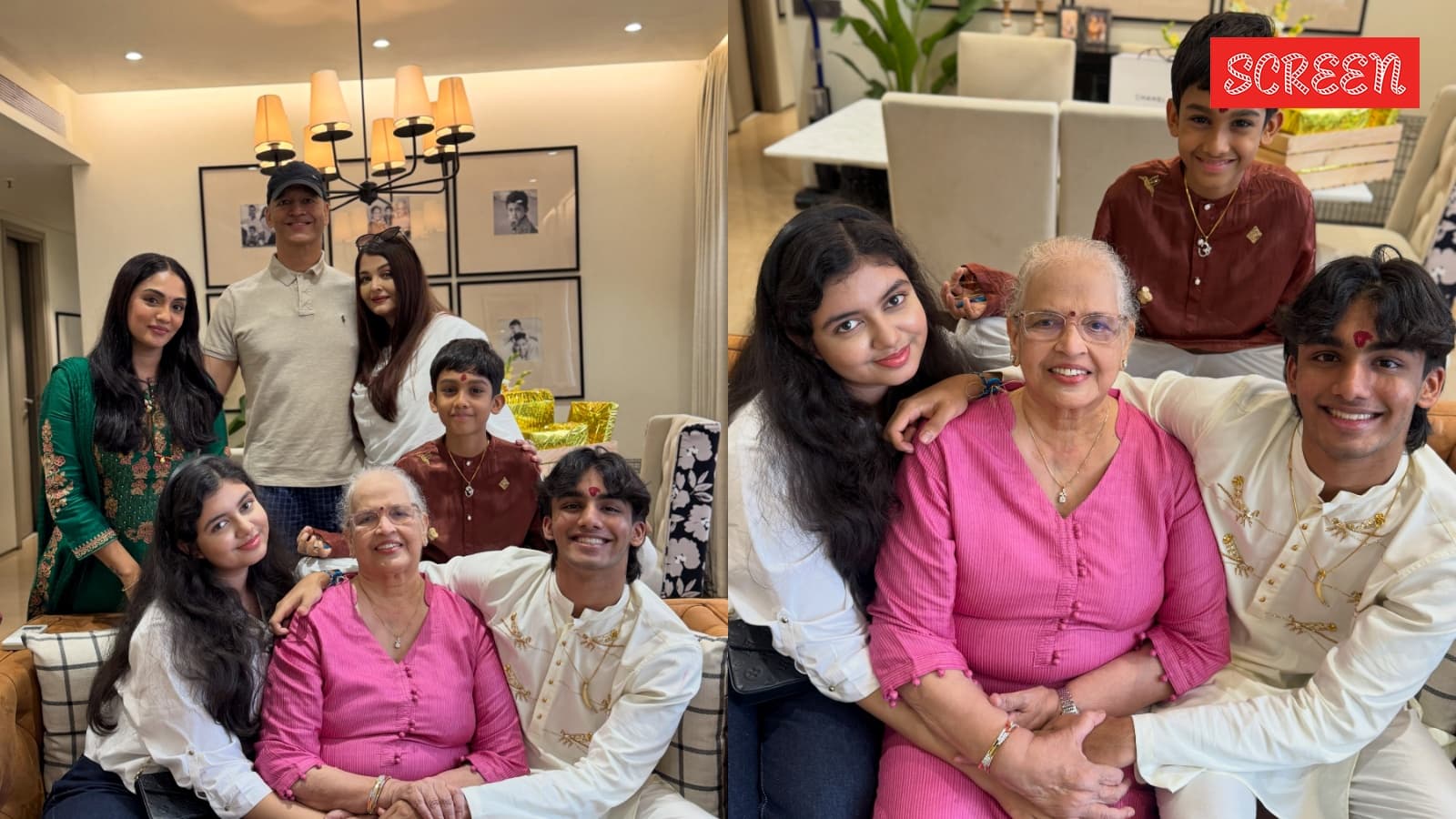Aishwarya Rai Poses With Aaradhya Mother And Brother In Raksha Bandhan Photos